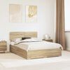 vidaXL Bed Frame with Drawer Sonoma Oak 150 x 200 cm Engineered Wood
