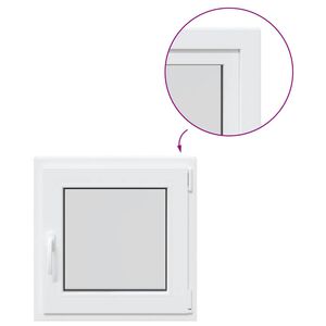vidaXL Basement Window "RISOR" 50x50 cm Tilt&Turn DIN Right White
