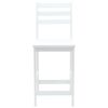 vidaXL Dining Chairs 2 pcs White 40 x 47.5 x 99.5 cm Solid Rubber Wood