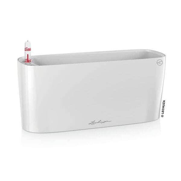 LECHUZA Planter DELTA 10 ALL-IN-ONE High-gloss White