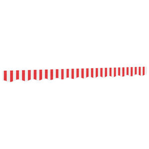 vidaXL Replacement Fabric for Awning Valance Red and White Stripe 3 m