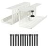 vidaXL Under Desk Cable Management Tray 2 pcs White 35 x 12 x 13 cm