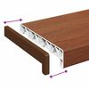 vidaXL Window Sill Brown Wood 80 x 20 x 4.5 cm PVC
