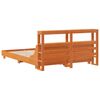 vidaXL Bed Frame without Mattress Wax Brown 160x200 cm Solid Wood Pine