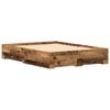 vidaXL Bed Frame with Drawer Old Wood 140 x 190 cm Engineered Wood