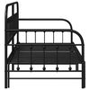 vidaXL Daybed Frame with Headboard Black 90 x 200 cm Steel