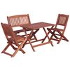 vidaXL 4 Piece Outdoor Dining Set for Children Solid Eucalyptus Wood