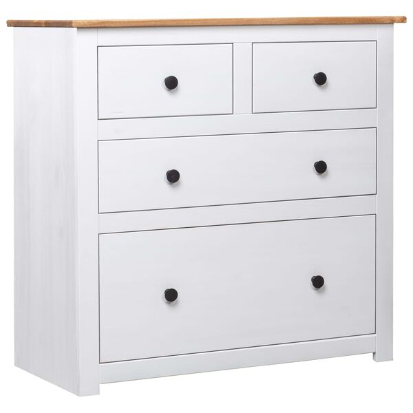 vidaXL Sideboard White 80x40x83 cm Pinewood Panama Range