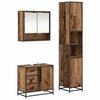 vidaXL Bathroom Furniture Set with Door 3 pcs Old Wood Engineered Wood