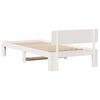 vidaXL Bed Frame with Headboard White 80 x 200 cm Solid Pine Wood