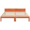 vidaXL Bed Frame without Mattress Wax Brown 160x200 cm Solid Wood Pine