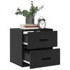 vidaXL Wall-mounted Bedside Cabinet Black 40x31x39.5 cm