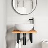 vidaXL Basin Shelf Wall Mounted Steel and Solid Wood Acacia