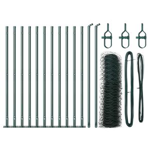 vidaXL Welded Wire Fence with Concrete Base 25 x 0.4 m (W x H)