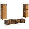 vidaXL TV Cabinet Set Wall-mounted 4 pcs Smoked Oak Engineered Wood