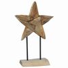 vidaXL Christmas Star Brown 30 x 5 x 45 cm Solid Teak Wood