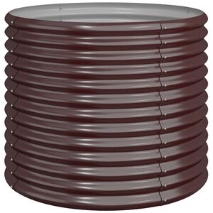 vidaXL Garden Planter Galvanised Steel 80x80x68 cm Brown