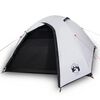 vidaXL Camping Tent Dome 4-Person White Blackout Fabric Waterproof