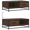 vidaXL Coffee Table Brown Oak 90x57x35 cm Engineered Wood and Metal