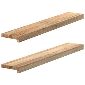 vidaXL Window Sills 2 pcs Untreated 90x15x2 cm Solid Wood Oak