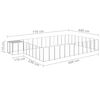 vidaXL Dog Kennel Silver 30.25 m&sup2; Steel