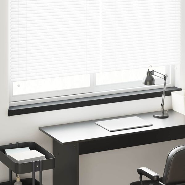 vidaXL Window Sill Black with Wood Grain 140 x 15 x 4.5 cm PVC