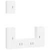 vidaXL 5 Piece TV Cabinet Set White Engineered Wood