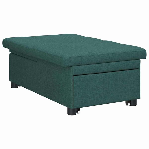 vidaXL Sofa Bed Dark green 194 x 67 x 37 cm Fabric
