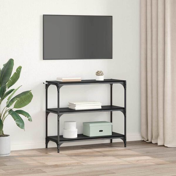 vidaXL Book Cabinet Black Oak 80 x 33 x 70.5 cm