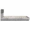vidaXL Bed Frame with LED without Mattress Concrete Grey 150x200 cm King Size