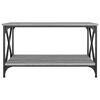 vidaXL Coffee Table Grey Sonoma 80x50x45 cm Engineered Wood and Iron