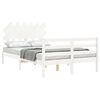 vidaXL Bed Frame without Mattress White Small Double Solid Wood