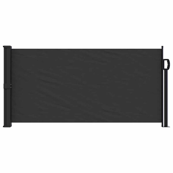 vidaXL Retractable Side Awning Black 100x300 cm