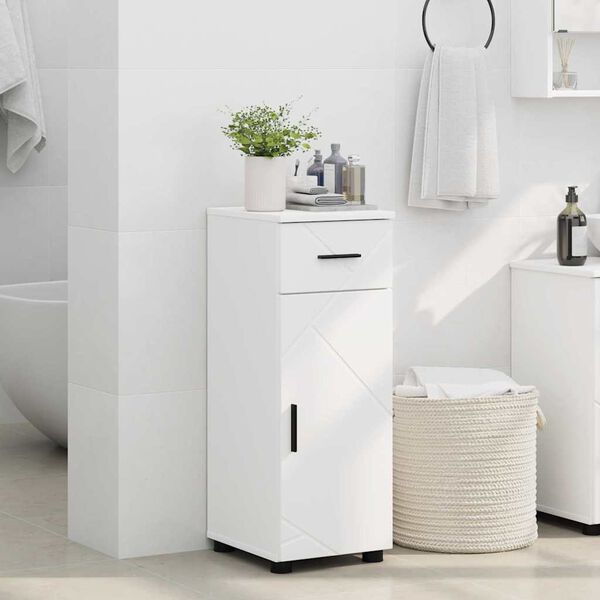 vidaXL Bathroom Cabinet White 30 x 35 x 80 cm Engineered wood & Metal