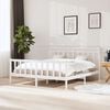 vidaXL Bed Frame without Mattress White Solid Wood 160x200 cm (810093+814105)