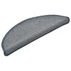 vidaXL Stair Mats 15 pcs 56x17x3 cm Light Grey and Blue Half Round