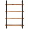 vidaXL 4-Tier Bookcase 120x40x180 cm Solid Acacia Wood