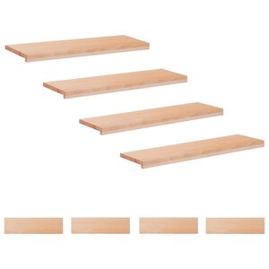 vidaXL Stair Treads 8 pcs 100 x 30 x 2 cm Natural Solid Beech Wood