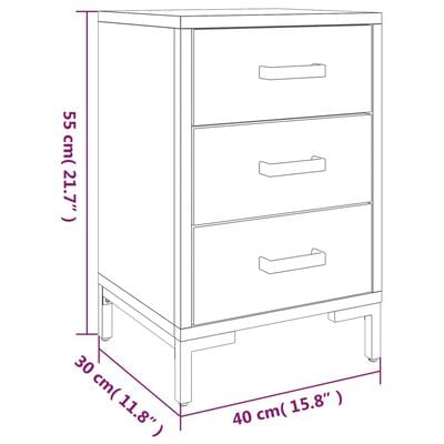 vidaXL Bedside Cabinets 2 pcs 40x30x55 cm Solid Wood Pine
