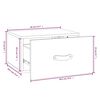 vidaXL Wall-mounted Bedside Cabinet Black 40x29.5x22 cm