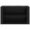 vidaXL Shoe Rack with Shelf Black oak 75 x 35 x 45 cm Engineered wood