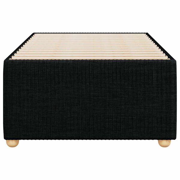 vidaXL Bed Frame without Mattress Black Single Fabric