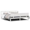 vidaXL Bed Frame with Headboard without Mattress White 180x200 cm Super King