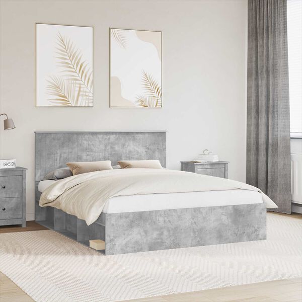 vidaXL Bed Frame with Headboard Concerte 160 x 200 cm Solid Pine Wood