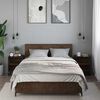 vidaXL Bedside Cabinets 2 pcs Brown Oak 40x31x50 cm Engineered Wood and Metal