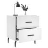vidaXL Bedside Cabinet White 40x35x47.5 cm Engineered Wood