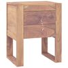 vidaXL Bedside Cabinet | Natural Teak | Solid Teak Wood | 40 cm x 30 cm x 50 cm
