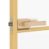 vidaXL Interior Door Slim Golden 83x201.5 cm Tempered Glass and Aluminium