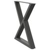 vidaXL Dining Table Legs 2 pcs Anthracite 70x(72-73.3) cm Steel