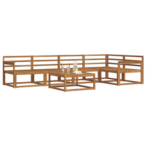 vidaXL Outdoor Sofa Set 6 pcs Natural Solid Acacia Wood